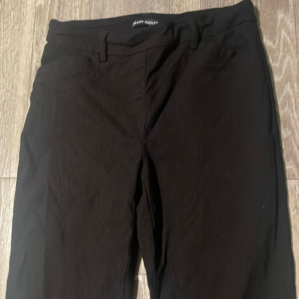 Hilary Radley pull on stretchy pants black medium